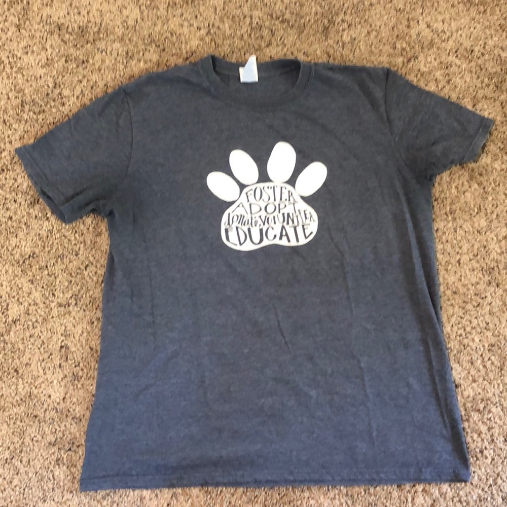 Foster adopt paw t shirt
